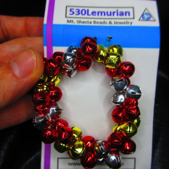 Christmas Bells 7" Stretchy Bracelet - Picture 3 of 3